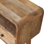 Mini Curved Oak-ish Console Table - Image 5