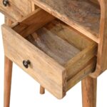 Mini Curved Oak-ish Console Table - Image 6