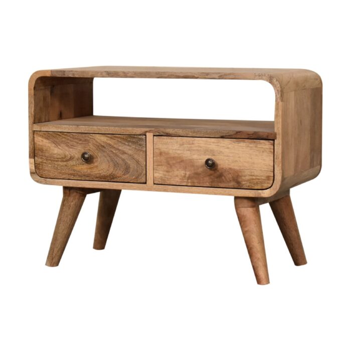 Mini Curved Oak-ish Media Unit - Image 3