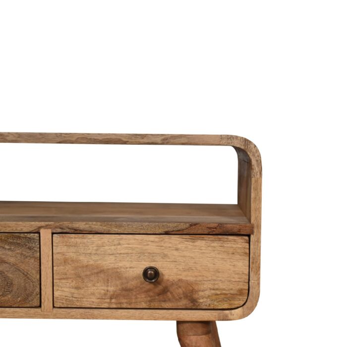 Mini Curved Oak-ish Media Unit - Image 4