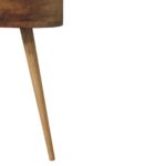 Mini Oak-ish Circular Shape Bedside - Image 6
