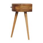 Mini Oak-ish Circular Shape Bedside - Image 7