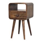 Mini Grey Wash Curve Open Bedside - Image 2
