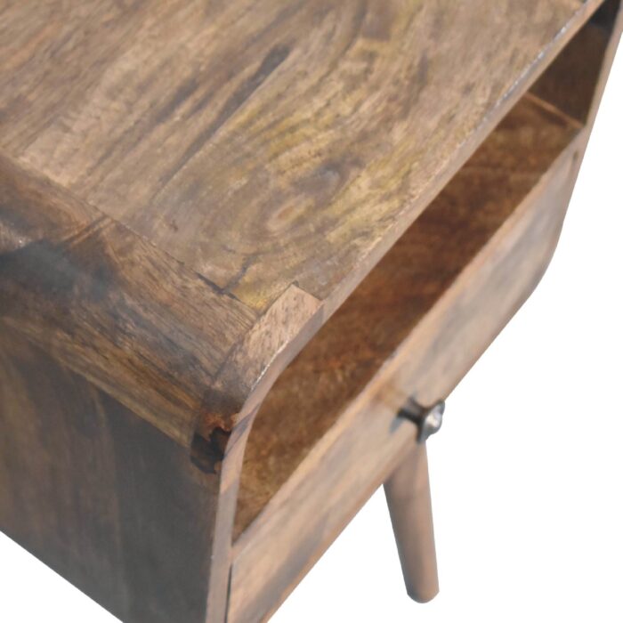 Mini Grey Wash Curve Open Bedside - Image 4