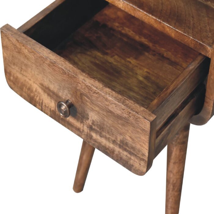 Mini Grey Wash Curve Open Bedside - Image 5