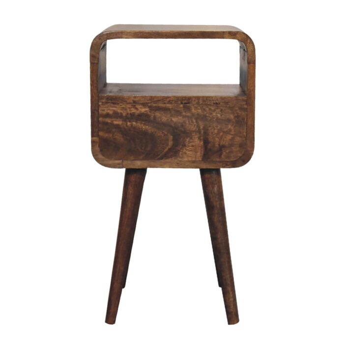 Mini Grey Wash Curve Open Bedside - Image 8