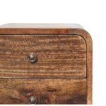 Mini Curved Grey Washed Bedside - Image 4