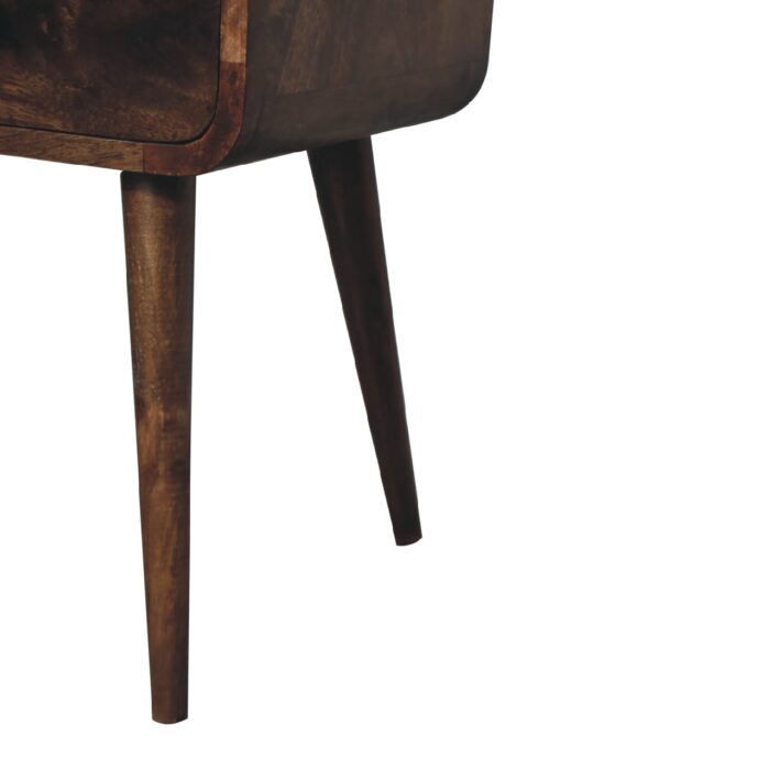 Mini Curved Grey Washed Bedside - Image 7
