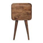 Mini Curved Grey Washed Bedside - Image 9
