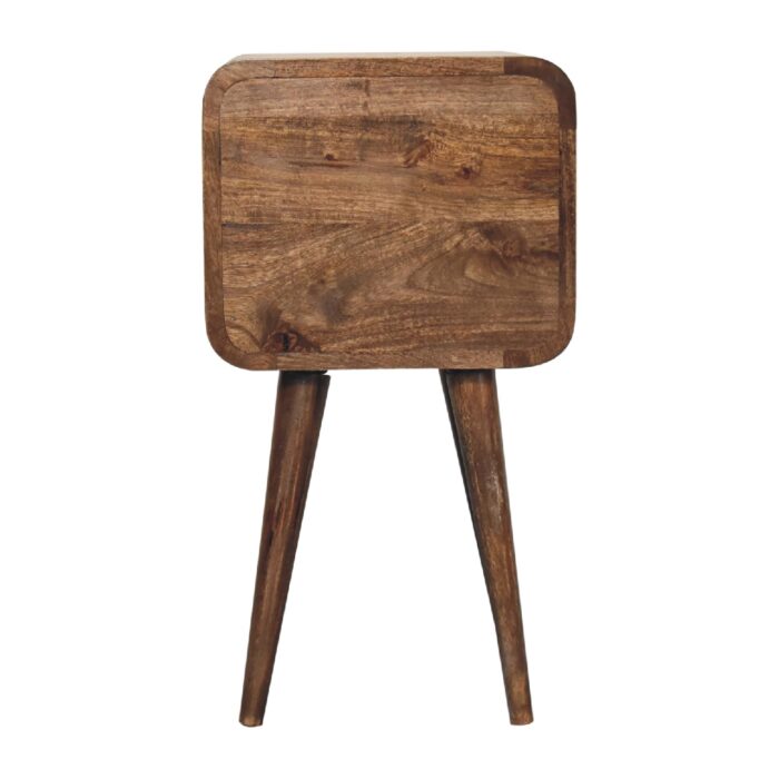 Mini Curved Grey Washed Bedside - Image 9