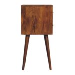 Mini Chestnut Cube 2 Drawer Bedside - Image 7
