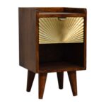 Mini Manila Gold 1 Drawer Bedside - Image 2