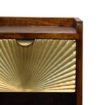 Mini Manila Gold 1 Drawer Bedside - Image 4