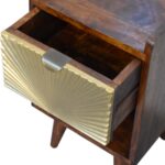 Mini Manila Gold 1 Drawer Bedside - Image 6