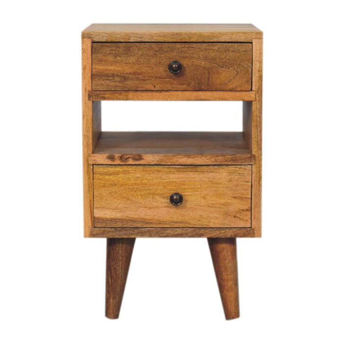 Mini Classic Multi Oak-ish Bedside - Image 1
