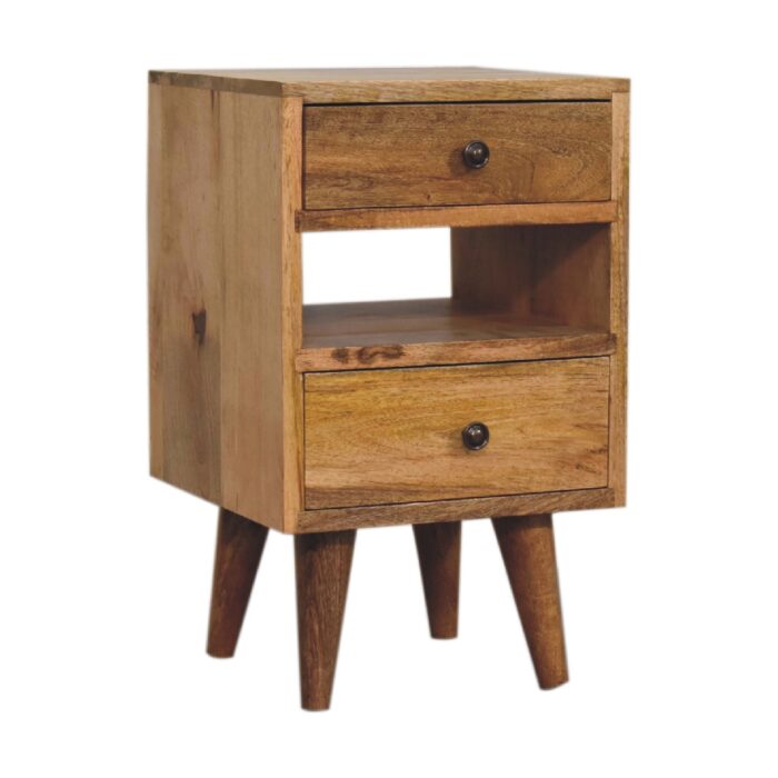 Mini Classic Multi Oak-ish Bedside - Image 2