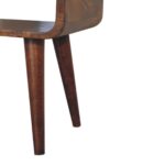 Mini Chestnut Curved Open Bedside - Image 8