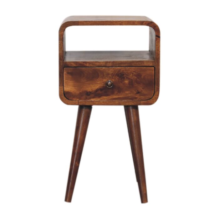 Mini Chestnut Curve Open Bedside - Image 1