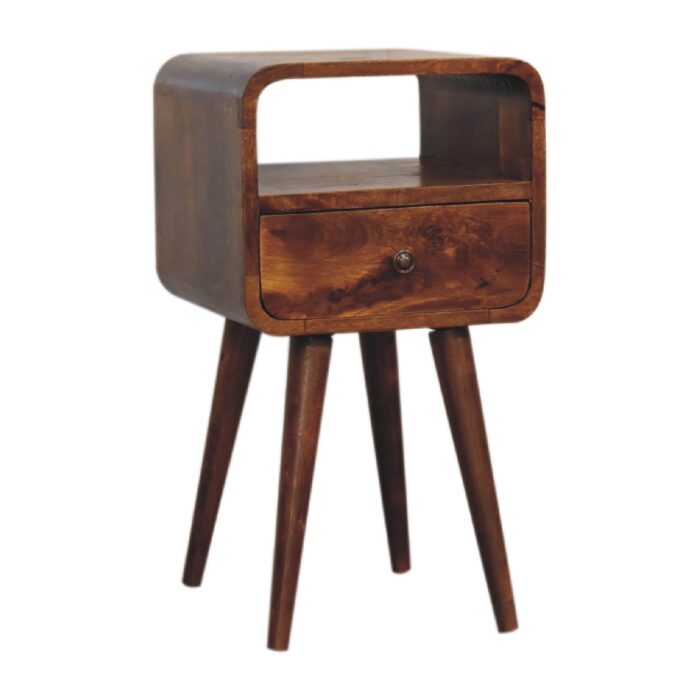 Mini Chestnut Curve Open Bedside - Image 2