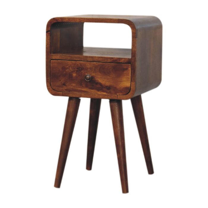 Mini Chestnut Curve Open Bedside - Image 3