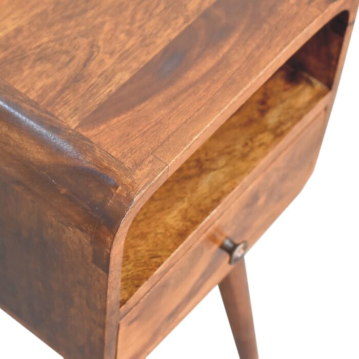 Mini Chestnut Curve Open Bedside - Image 4