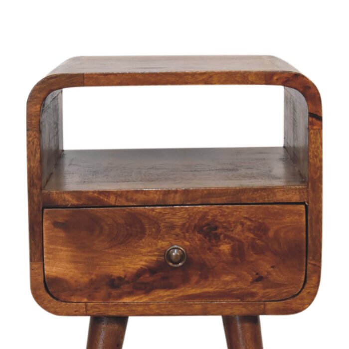 Mini Chestnut Curve Open Bedside - Image 5