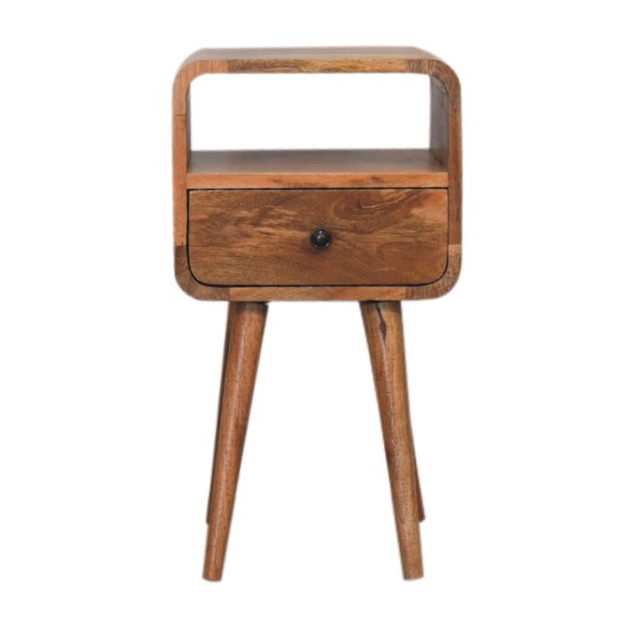 Mini Oakish Curve Open Bedside - Image 1