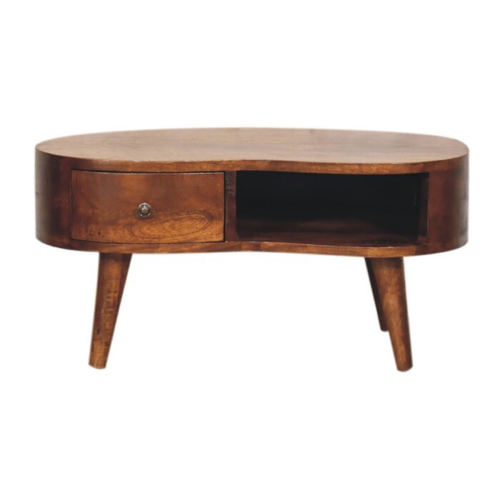 Mini Chesnut Wave Coffee Table - Image 1