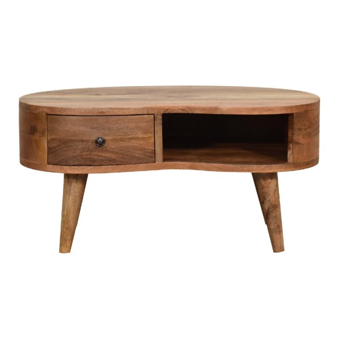 Mini Oak-ish Wave Coffee Table - Image 1