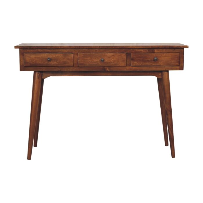 Large 3 Drawer Chestnut Console - Image 1