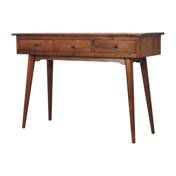 Large 3 Drawer Chestnut Console - Image 2