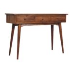 Large 3 Drawer Chestnut Console - Image 3