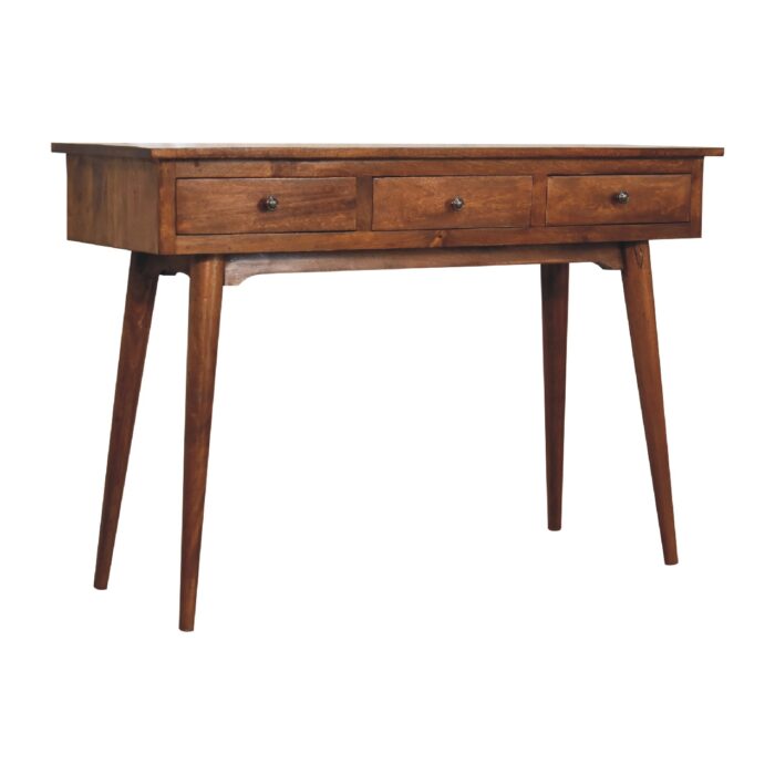 Large 3 Drawer Chestnut Console - Image 3