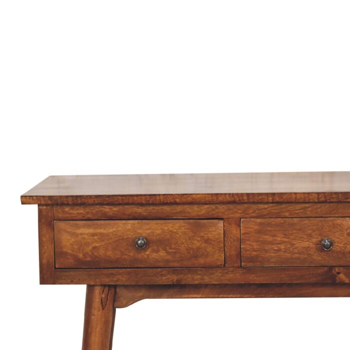 Large 3 Drawer Chestnut Console - Image 4