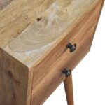 Mini 2 Drawer Oak-ish Bedside - Image 5