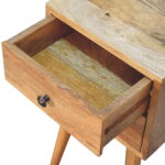 Mini 2 Drawer Oak-ish Bedside - Image 6