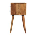 Mini 2 Drawer Oak-ish Bedside - Image 8