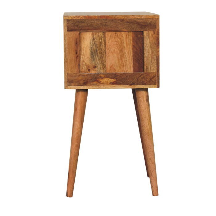 Mini 2 Drawer Oak-ish Bedside - Image 9
