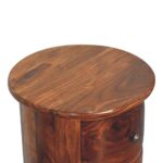 3 Drawer Chestnut Sheesham Drum - Image 4