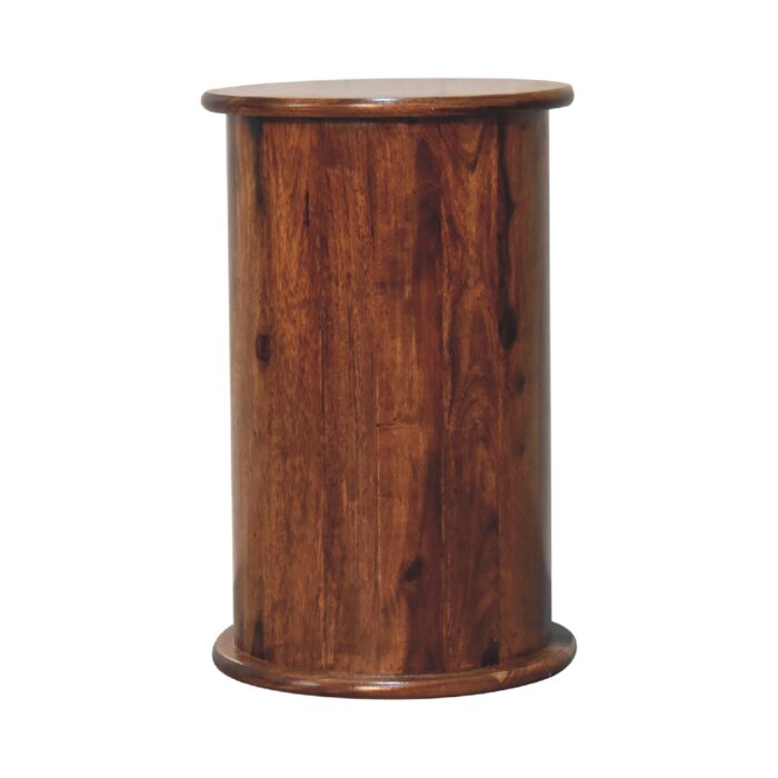 3 Drawer Chestnut Sheesham Drum - Image 8