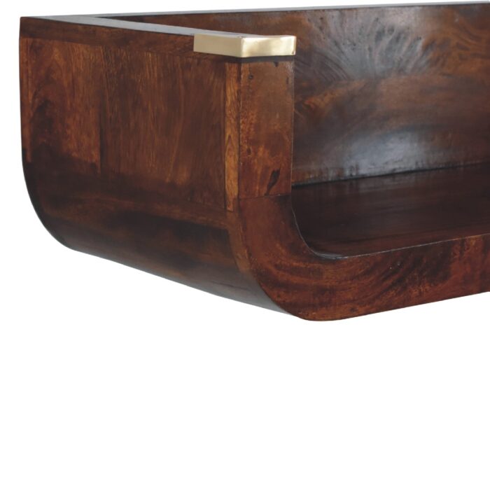 Indira Chestnut Floating Console - Image 5