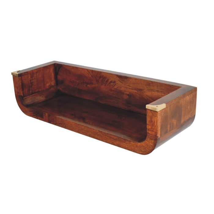 Indira Chestnut Floating Console - Image 7