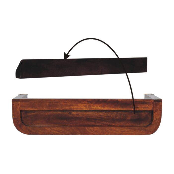 Indira Chestnut Floating Console - Image 9