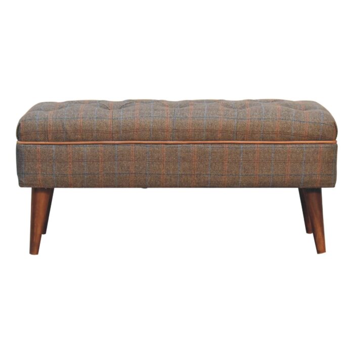 Multi Tweed Buffalo Pipe Bench - Image 1