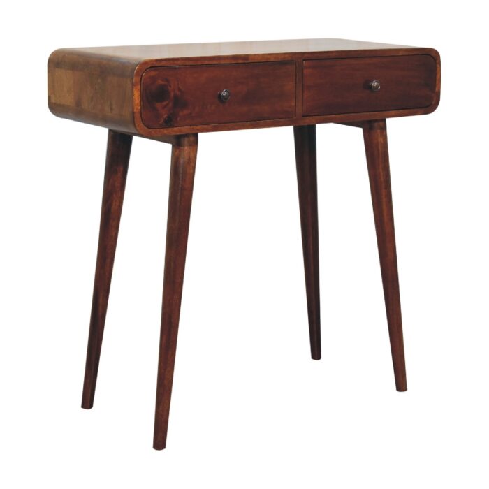 Chestnut Curved Hallway Table - Image 2
