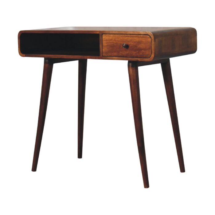 Curved Chestnut Writing Desk - Image 3