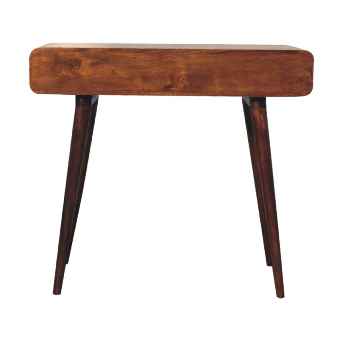 Curved Chestnut Writing Desk - Image 9