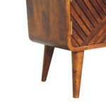 Boucle Carved Chestnut Telephone Table - Image 7