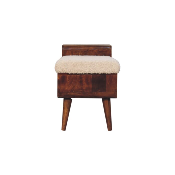 Boucle Carved Chestnut Telephone Table - Image 8