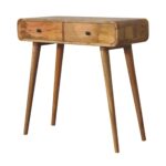 Oak-ish Curved Hallway Table - Image 2